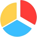 ícone de gráfico em formato de pizza